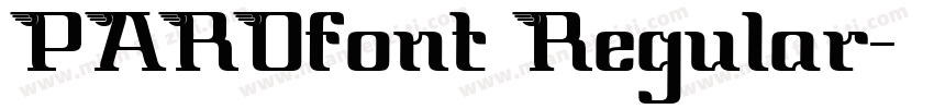 PAROfont Regular字体转换